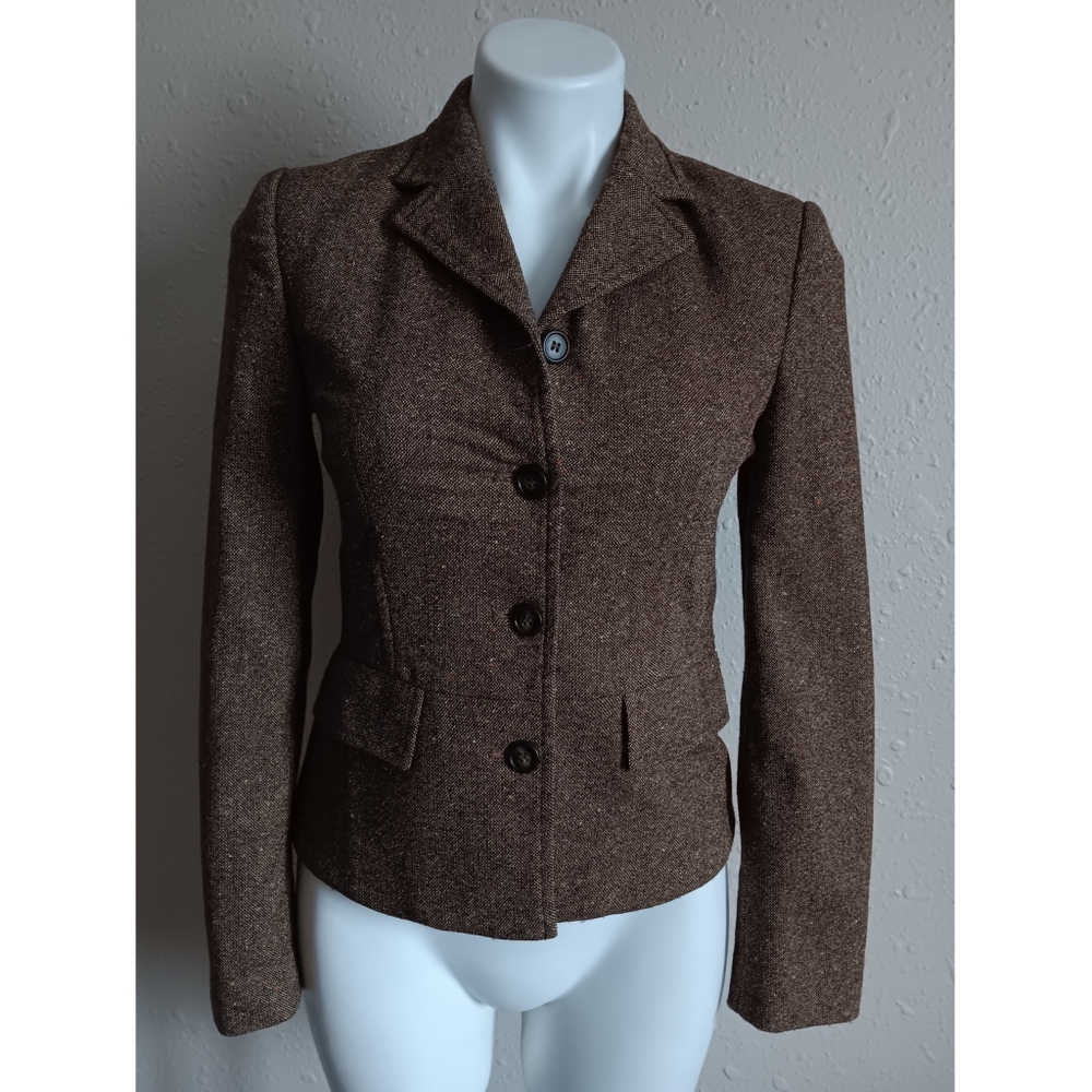 The Limited Brown Tweed Tailored Blazer